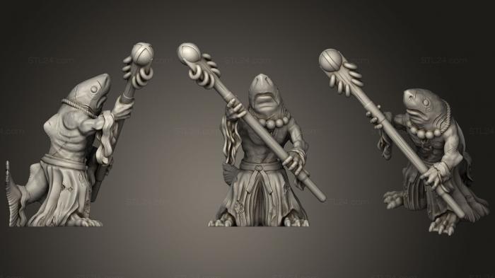 Figurines heroes, monsters and demons (Stromfels Wizard, STKM_1249) 3D models for cnc